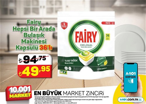 Fairy Hepsi Bir Arada Bulaşık Makinesi Kapsülü 36'lı image