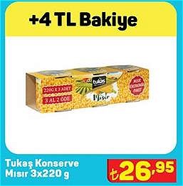 Tukaş Konserve Mısır 3x220 g image