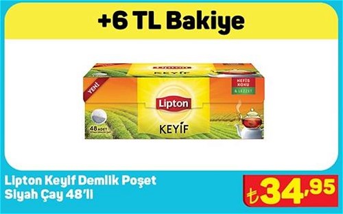 Lipton Keyif Demlik Poşet Siyah Çay 48'li image