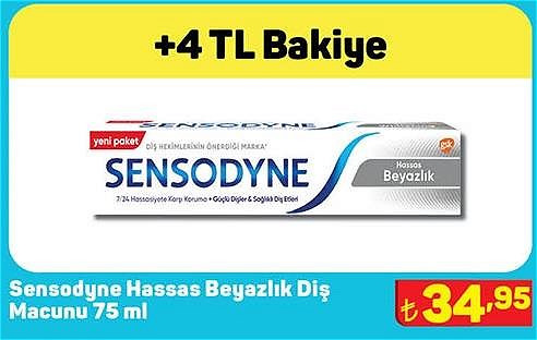 Sensodyne Hassas Beyazlık Diş Macunu 75 ml image