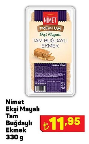 Nimet Ekşi Mayalı Tam Buğdaylı Ekmek 330 g image