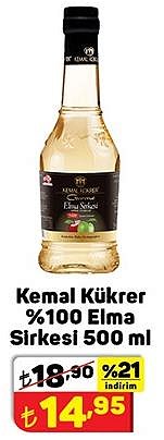 Kemal Kükrer %100 Elma Sirkesi 500 ml image