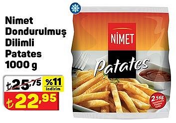 Nimet Dondurulmuş Dilimli Patates 1000 g image