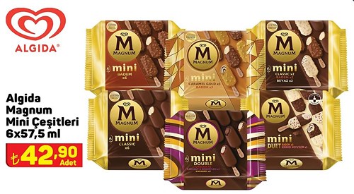 Algida Magnum Mini Çeşitleri 6x57,5 ml image