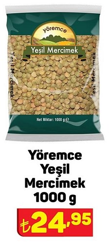 Yöremce Yeşil Mercimek 1000 g image