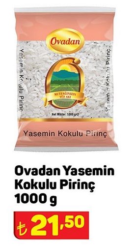 Ovadan Yasemin Kokulu Pirinç 1000 g image