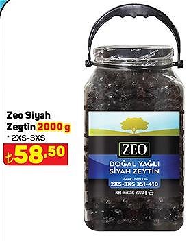 Zeo Siyah Zeytin 2000 g 2XS-3XS  image