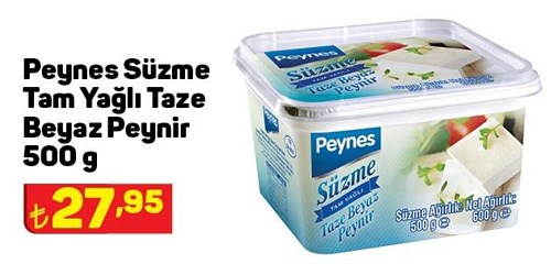 Peynes Süzme Tam Yağlı Taze Beyaz Peynir 500 g image