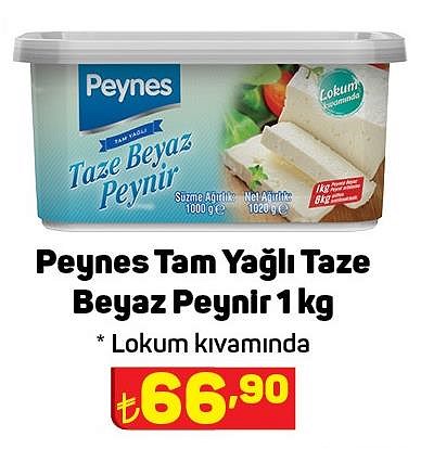 Peynes Tam Yağlı Taze Beyaz Peynir 1 kg image