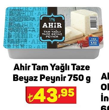 Ahir Tam Yağlı Taze Beyaz Peynir 750 g image