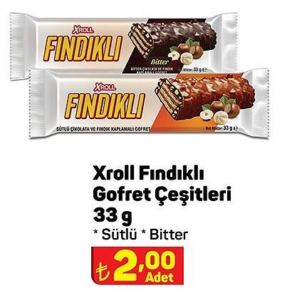 Xroll Fındıklı Gofret Çeşitleri 33 g image