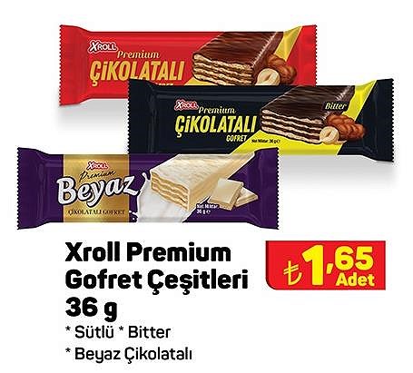 Xroll Premium Gofret Çeşitleri 36 g image