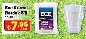 Ece Kristal Bardak 5'li 180 cc image