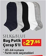 Silk&Blue Bay Patik Çorap 5'li image