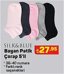 Silk&Blue Bayan Patik Çorap 5'li image