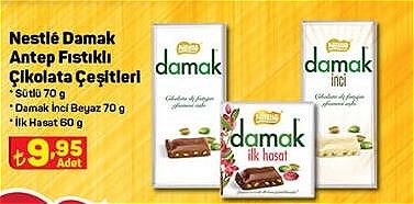 Nestle Damak Antep Fıstıklı Çikolata Çeşitleri image