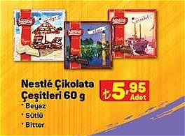 Nestle Çikolata Çeşitleri 60 g image