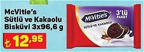 McVitie's Sütlü ve Kakaolu Bisküvi 3x96,6 g image