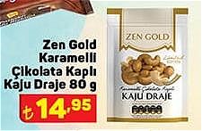 Zen Gold Karamelli Çikolata Kaplı Kaju Draje 80 g image