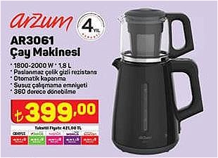 Arzum AR3061 Çay Makinesi 1800-2000 W image