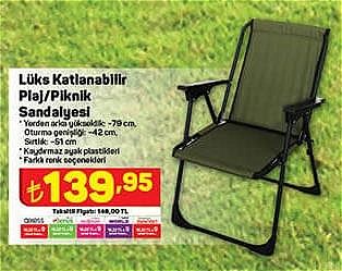 Lüks Katlanabilir Plaj/Piknik Sandalyesi image