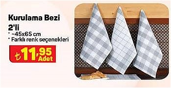 Kurulama Bezi 2'li 45x65 cm image