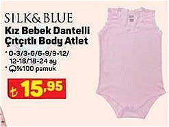 Silk&Blue Kız Bebek Dantelli Çıtçıtlı Body Atlet image