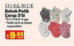 Silk&Blue Bebek Patik Çorap 3'lü image