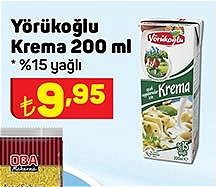 Yörükoğlu Krema 200 ml % 15 yağlı image