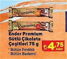 Ender Premium Sütlü Çikolata Çeşitleri 75 g image
