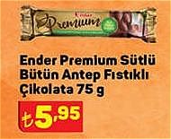 Ender Premium Sütlü Bütün Antep Fıstıklı Çikolata 75 g image