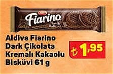 Aldiva Fiarino Dark Çikolata Kremalı Kakaolu Bisküvi 61 g image