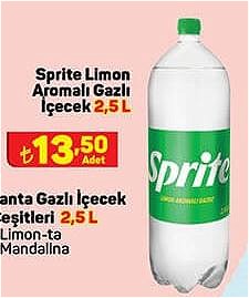 Sprite Limon Aromalı Gazlı İçecek 2,5 L image