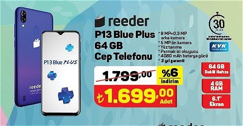 A101 Reeder P13 Plus 64 GB Cep Telefonu