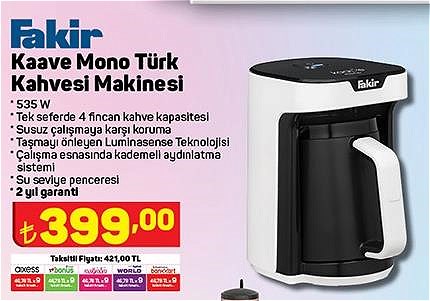 Fakir Kaave Mono Türk Kahvesi Makinesi 535 W image