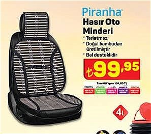 Piranha Hasır Oto Minderi image