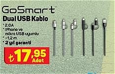 GoSmart Dual USB Kablo image