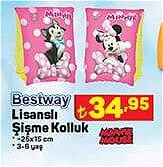 Bestway Lisanslı Şişme Kolluk 23x15 cm Minnie Mouse image