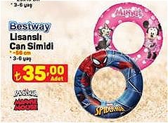 Bestway Lisanslı Can Simidi 56 cm 3-6 yaş Spiderman / Minnie Mouse image