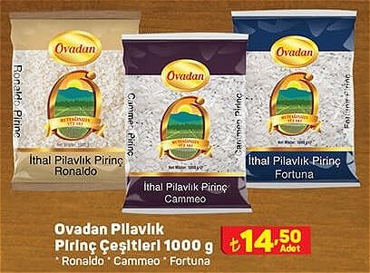 Ovadan Pilavlık Pirinç Çeşileri 1000 g image