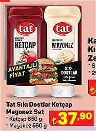 Tat Sıkı Dostlar Ketçap Mayonez Set Ketçap 650 g + Mayonez 560 g image