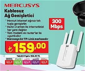 Mercusys Kablosuz Ağ Genişletici 300 Mbps image