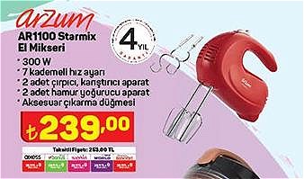 Arzum AR1100 Starmix El Mikseri 300 W image