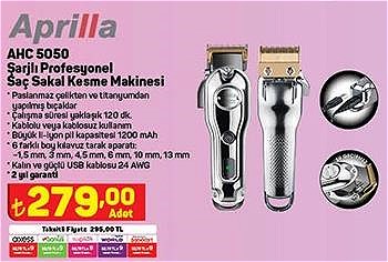 Aprilla AHC 5050 Şarjlı Profesyonel Saç Sakal Kesme Makinesi image