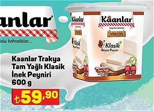 Kaanlar Trakya Tam Yağlı Klasik İnek Peyniri 600 g image