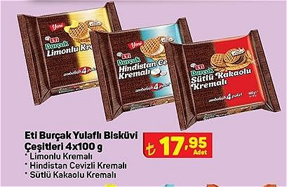 Eti Burçak Yulaflı Bisküvi Çeşitleri 4x100 g image