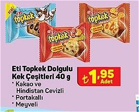 Eti Topkek Dolgulu Kek Çeşitleri 40 g image