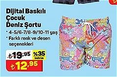 Dijital Baskılı Çocuk Deniz Şortu image