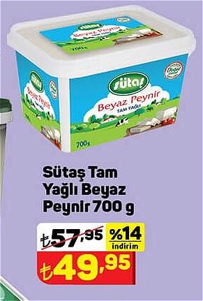 Sütaş Tam Yağlı Beyaz Peynir 700 g image