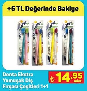 Denta Ekstra Yumuşak Diş Fırçası Çeşitleri 1+1 image